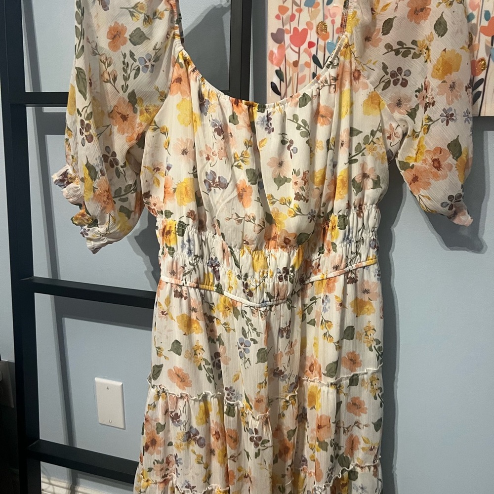 Floral Puff Sleeve Dress